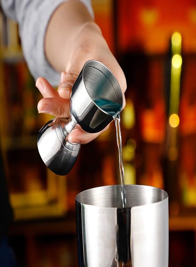 KIBARTOL Jigger for Bartending, 2 oz 1 oz Bartender Jigger Stainless Steel, Double Cocktail Jiggers with Internal Measurements, Bar Tool for Bartending, Shot Drink Measurer for Cocktails(1Jigger - 2 Pourers） - Image 2
